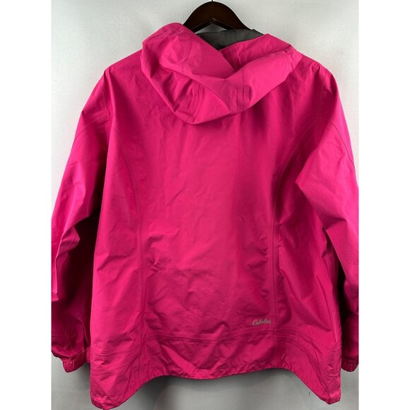 Women’s Gore-Tex Cabela Pink Raincoat Windbreaker Size 2X - Picture 2 of 6
